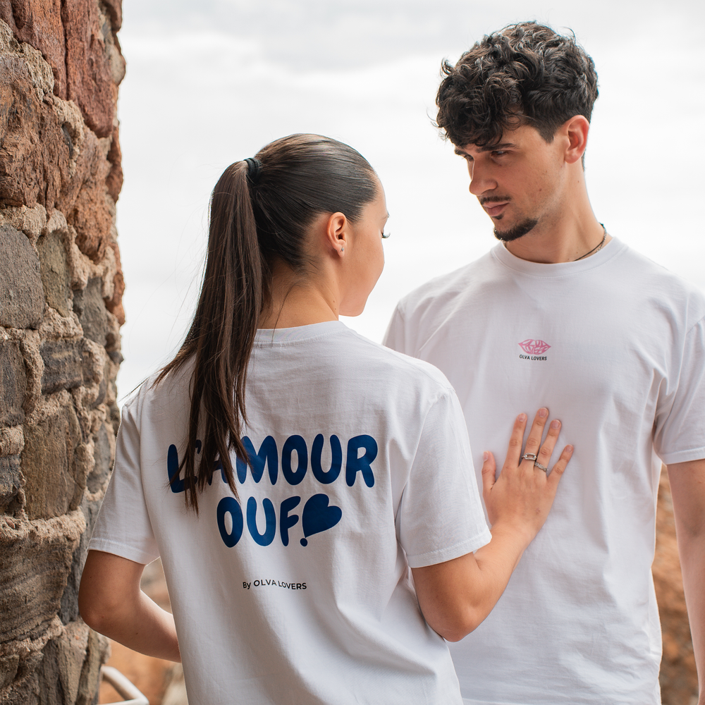 T-shirt L'AMOUR OUF bleu