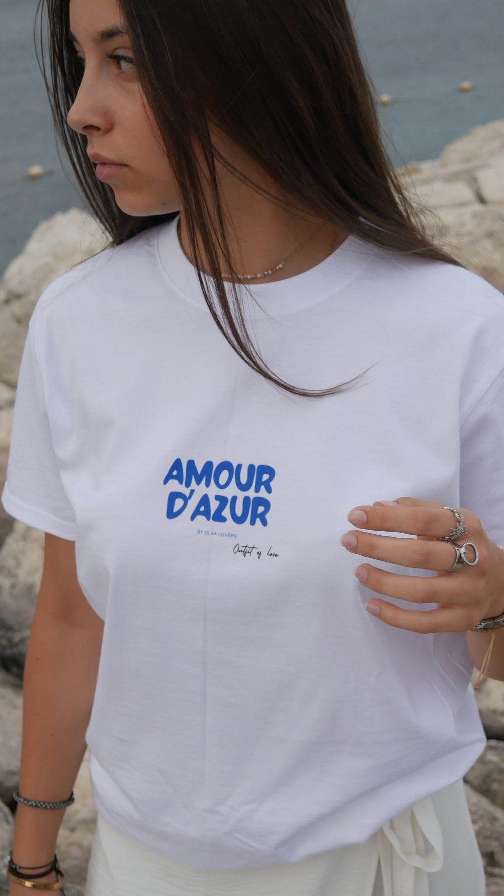 T-shirt AMOUR D'AZUR bleu