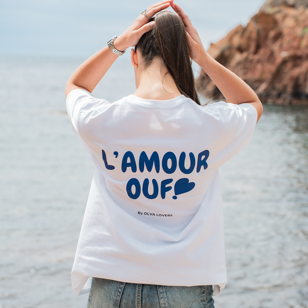 T-shirt L'AMOUR OUF bleu