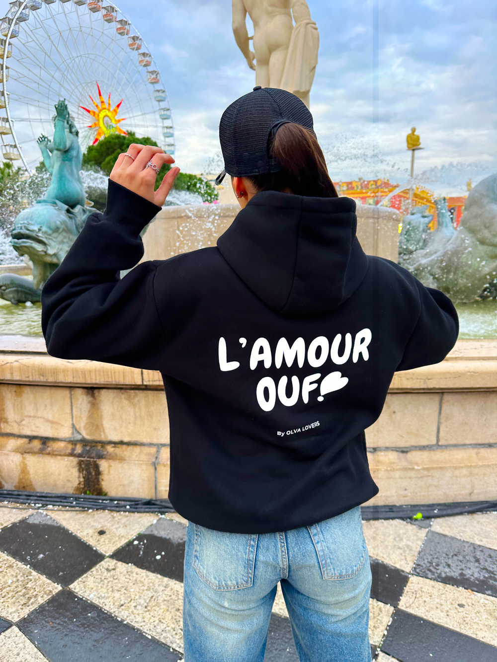 Sweat oversize "L'amour ouf"